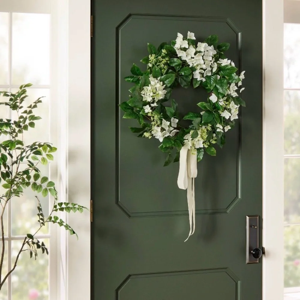 Hydrangea Wreath Cream — Threshold designed with Studio McGee